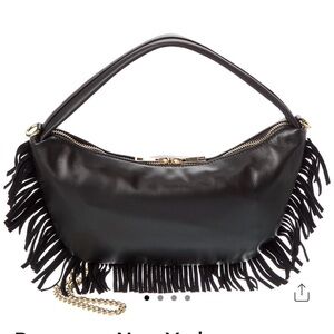 Persaman New York Black Fringe Shoulder Bag NEW!
